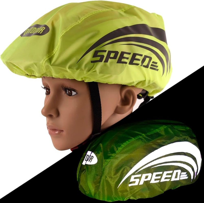 JSAHAH Pack of 2 Bike Helmet Covers Bicycle Helmet Rain Covers (Green Black) - Image 3